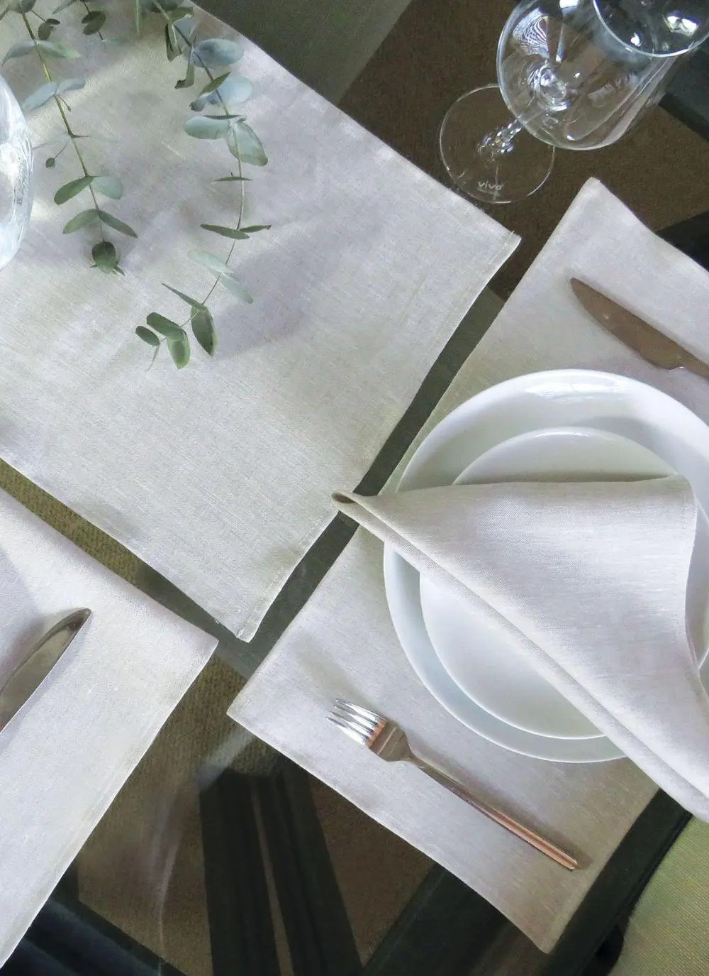 Ecru Linen Table Runner Blarney